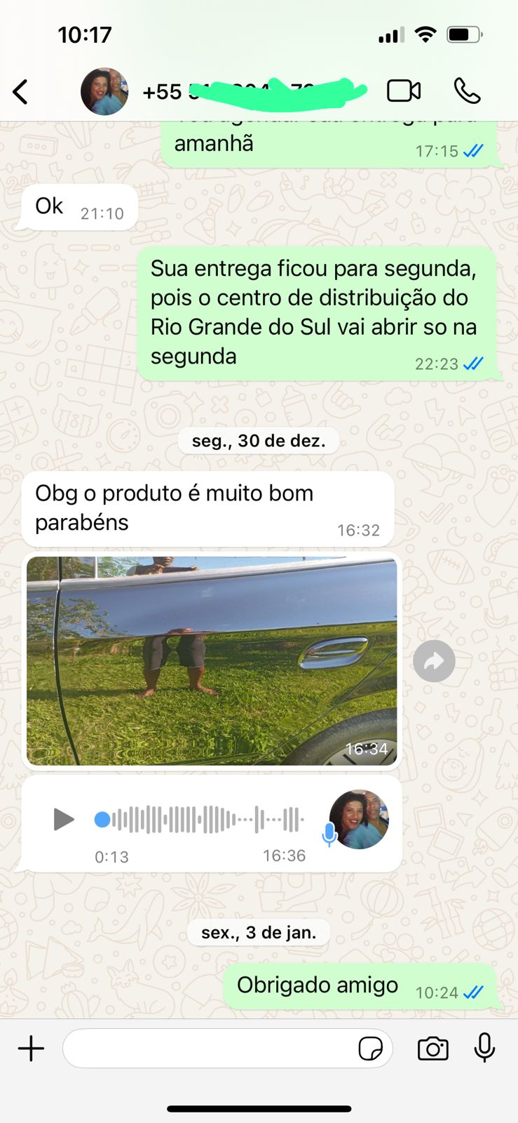 "Obg o produto é muito bom, parabéns"